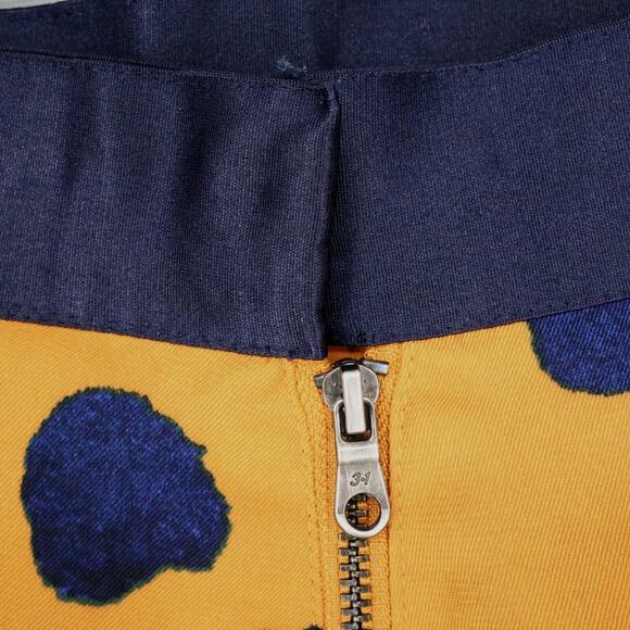 Phillip Lim 3.1 Target Skirt Womens 14 Orange Navy Blue Lined Flare Knee Length - Picture 5 of 10